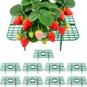 Strawberry Plant Support, 10 Pack, Raised Grid Stand to Keep Strawberries Off the Ground, Strawberry Holder for Garden Beds, Raised Planters & Pots (Square)