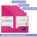 Mr. Pen- Plastic Folders with Pockets and Prongs, 24 Pack, Letter Size | Pink, Flexible Plastic Folders with Prongs
