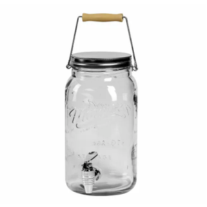 Mason Craft and More Glass Drink Dispenser with Lid - Clear