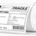 MUNBYN 4 X 3 Direct Thermal Labels, White Thermal Printer Stickers, Strong Adhesive, Labels Paper for Mailing, Barcode, 500 Sheets/1 Roll