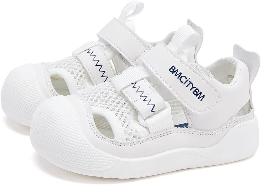 BMCiTYBM Baby Girls Boys Sandals Infant Toddler Summer Shoes Non-Slip 6-24 Months (12-white)