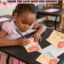 4 x HIDEGRASS Dinosaur Valentine's Day Cards for Kids Classroom, 30 Pack Valentine Cards with 36 Stickers & 30 Envelops, Valentines Gifts for Boys Girls (Red)