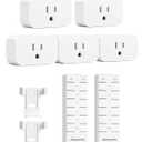 DEWENWILS Remote Control Outlet with All On/Off Button, Indoor Remote Outlet Switch for Lights, Lamps, Fan, 2 Mountable Brackets, 15A/1875W, 100FT, 2 Remote and 5 Outlets