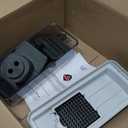 Mueller Vegetable Chopper Mandoline Slicer, Food Veggie Chopper, Cheese Grater, Onion Vegetable Cutter with Container, Dicer, Kitchen Gadgets & Essentials, White Sand/Grey (6 blade)