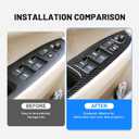 SIKUAI Carbon Fiber Window Switch Cover Trim for Honda Accord 4-Door Sedan With Navigation 2003-2007 (LHD Only), Anti-Scratch Interior Door Lock Control Button Frame Protector Sticker, Black 4PCS