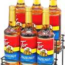 6 Bottle Capacity Coffee Syrup Rack Organizer, 2 Tier Coffee Syrup Stand Shelf, Storage Shelves for Coffee Bar, Small Rack for Bar Family Storage for Syrup Dressing