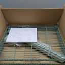 Tandefio 2 Tier Mini Fridge Stand Microwave Shelf with Wheels, Sage Green