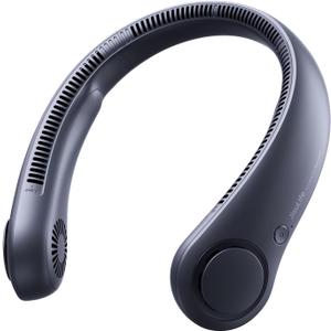 JISULIFE Portable Neck Fan, Hands Free Bladeless Fan, 5 Speeds, 4000 mAh Battery Operated Wearable Personal Fan, Twistable, Rechargeable, Gift for Women Men-Blue