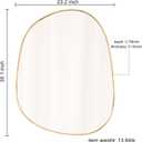 ELEHUME Asymmetrical Mirror for Wall Decor 23"*30", Modern Gold Framed Wall Mirror for Living Room Bathroom Bedroom Entryway ELE-STOU-0064Gold