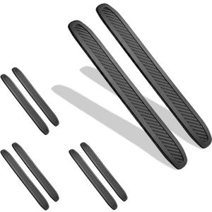 runmade Universal Car Truck Pickup 8PCs Black Rear Bumper Guard Side Anti-Scratch Protector Trim Rubber Strips