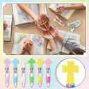 Kosiz 48 Pcs Cross Party Favors Pen Multicolor 4 in 1 0. 5mm Ballpoint Pen for Office Sport Lover Back to Novelty Gifts Goodie Bags Stuffers