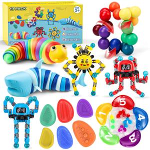 Fidget Sensory Toys for Kids Adults with Autism ADHD: 13 Pack Anxiety Relief Items Toy, Fun Classroom Prize & Travel Toys, Stress Relief Toy Gifts Party Favors for Kids