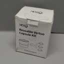 Nessus Reusable Kit for Nespresso Pods Vertuo, Reuse Old Coffee Pods for Nespresso Vertuo: 100 Pcs Aluminum Foil Seal Lid, Holder, Brush, Refillable Vertuo Plus Next Capsule Machine(No Pods Come) (Black)