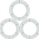 BBTO 3 Pieces Wire Wreath Frame Christmas Metal Round Wreath Form Holiday Wire Ring for Floral Arrangements Craft DIY (Green, 10 Inch)