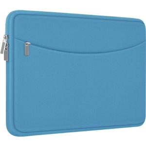 15 Inch Laptop Sleeve Case, Shockproof Protective Laptop Cover Briefcase Carrying Computer Bag with Accessory Pocket Portable Computer Sleeve for 15" MacBook, HP, Dell, Lenovo, Acer, Light Blue