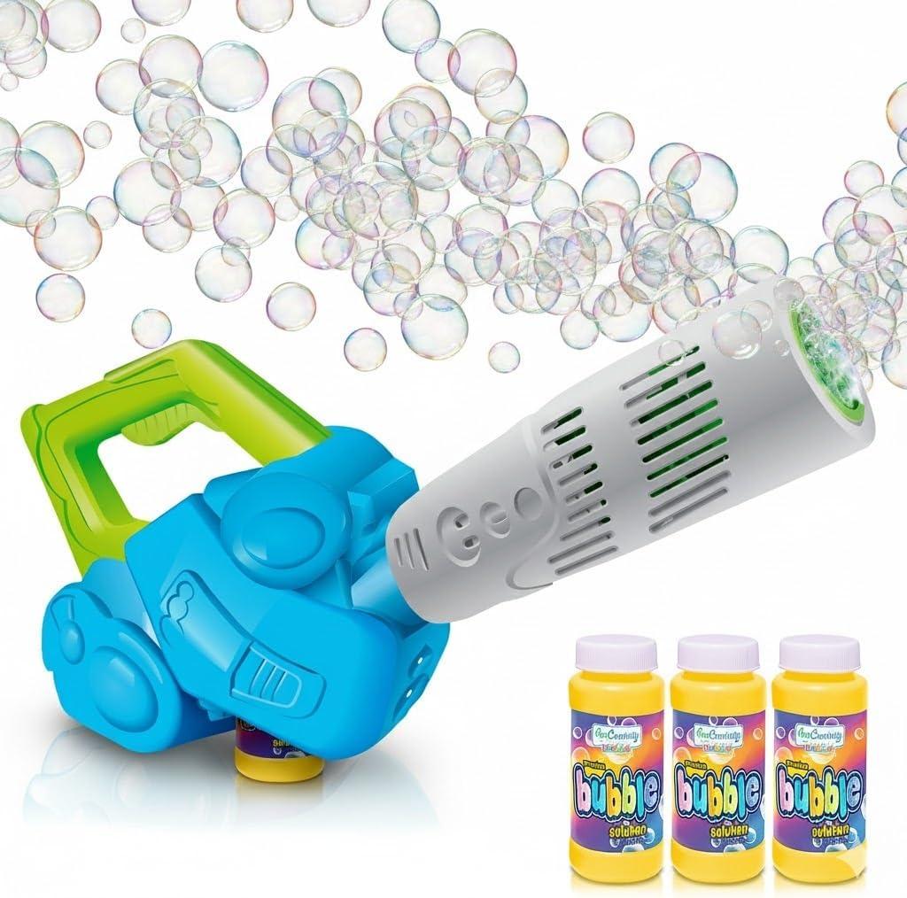 ArtCreativity Bubble Leaf Blower with 3 Refill Solutions, Outdoor Bubble Toys for Toddlers 1-3, 2 Year Old Boy Birthday Gift, Christmas Toddler Toys for Boys, Bubble Machine for Kids