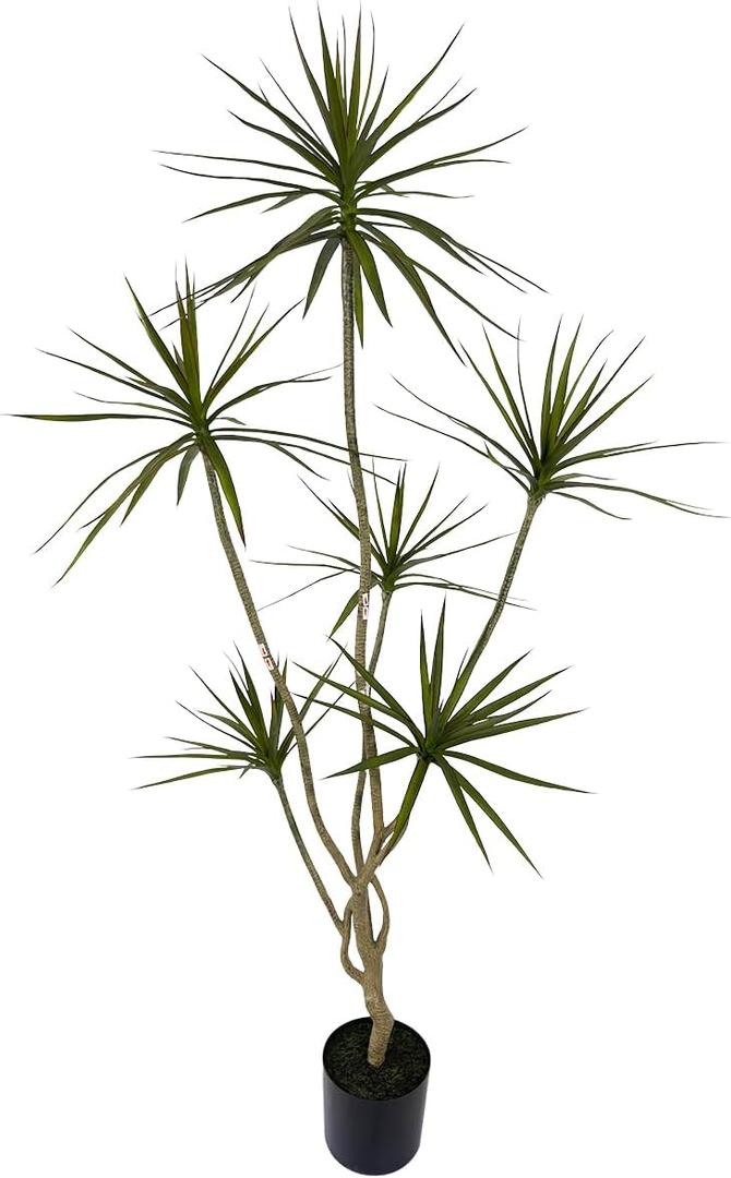 Artificial Dracaena marginata,6ft Tall Fake Plants Artificial Dracaena marginata Plants for Indoor, Fake Trees for Office Home Living Room Floor Patio Greening Porch Decor