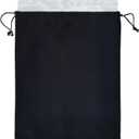 Black Velvet Cremains Urn Bag for Human Ashes - for Use Inside The Urn - Size 12" X 16" (380 Cubic Inches Capacity) - Includes a Resealable PE Material Ashes Storage Bag (Black, X-Large)