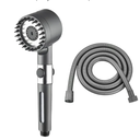 Water Saving Flow High-Pressure Shower Head, Laily Ion Shower Head with Replacement Filter and Flexible Hose (Grey + 1.5 m Hose)