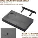 Tonal Accessory Shelf, Wall Mount Floating Shelf Organizer Fits Various Home Gym Accessories, Heavy Duty Space Saving Tonal Storage Rack with 6 T-Locks Clips Hooks Adapters Hanger, Black