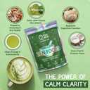 OwlRyze Mushroom Matcha Instant Zen Focus - Ceremonial Grade Matcha Power with 6 Functional Mushrooms, Lion's Mane, Cordyceps & L-Theanine for Calm Focus Energy, Immune Support - 100% Vegan, 30 Servings