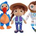 2 x Netflix Ridley Jones 8-Inch Collectible Plush Stuffed Animal, Fred, Bison, Soft Plushie, Kids Toys for Ages 3 Up by Just Play