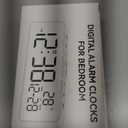 Netzu 3-in-1 Digital Clocks for Living Room with Temperature, Date & Time Display - 4 Levels Birghtness, 3 Volumes, Small & Compact Plug-in Alarm Clock for Bedroom, Office (Black)