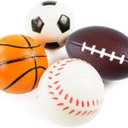 Super Z Outlet Mini Foam Sports Balls 24 Pack for Kids Adults Mini Baseball Football Basketball Soccer Stress Toy Game Party Decoration