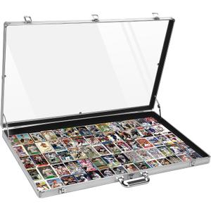Liaakrr 34"x22" Large Aluminum Card Show Display Case with Lock