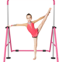 Expandable Gymnastics Bars,Adjustable Height Gymnastic Horizontal Bars,Junior Training Bar Children Folding Training Monkey Bars for Kids