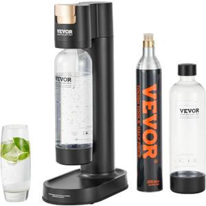 VEVOR Sparkling Water Maker, Soda Maker Machine for Home Carbonating, Soda Maker with 2 BPA-free 1L PET Bottles, CO2 Cylinder(Not Contain CO2 GAS), Compatible with Mainstream Screw-in 60L CO2 Cylinder