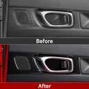 Car Inner Door Handle Bowl Decals for 2022 2023 2024 2025 Honda Civic 11th Gen Accessories ABS Carbon Fiber Interior Stickers