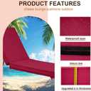Outdoor Chaise Lounge Cushions, 4 Inch Thick Waterproof Fade Resistant Patio Furniture Lounger Chair Cushion Pad for Pool (1, Burgundy, 72'' L x 21'' W x 4" T)