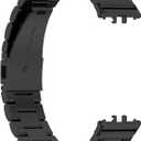 MOTONG Compatible with Samsung Galaxy Fit 3 Replacement Band - 1 Pack Replacement Stainless Steel Wrist Watch Band Strap Compatible with Samsung Galaxy Fit 3 SM-R390(Stainless Steel Black)