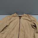 Lazysmile Women's Faux Suede Bomber Jackets Fall Fashion Outfits Winter Clothes Stand Collar Zip Up Coats Outwear S