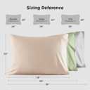 Bedsure Pillow Cases Queen, Cooling Pillow Cases, Rayon Derived from Bamboo Light Grey Pillowcases Queen Size Set of 2, PureWoven Silky Soft Bedding Pillow Covers with Envelope Closure, 20x30 Inches