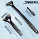 Back Shaver for Men & Women(DIY), Body Hair Trimmer with Foldable Extra Long Ergonomic Handle, Wet Dry Shaving & Safety Razor Technology with 8 Pcs Ultra Sharp Replaceable Blades