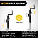 Nilight Trailer Jack 2000LBS Heavy Duty Swivel Bolt-On Trailer Jack 10 Inch Vertical Travel Alloy Steel Utility Trailers Tongue Jack Stand for RV Boat Horse Trailers Camper Utility Yacht Matt Black