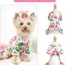 Dog Pajamas Spring Summer Pet Clothes for Small Dogs Girl Boy Soft Stretchy Puppy Clothes Cat Pjs Pet Jammies Outfit (Flamingo, Small)