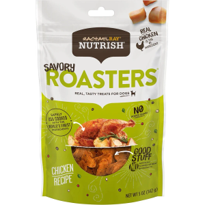 Nutrish Rachael Ray Dog Treats Savory Roasters Chicken Recipe, 5 oz. Pouch, 5 Count, Best By: 07/06/2026