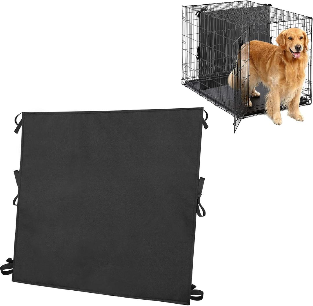 Soft Dog Crate Divider Panel for 42" Crate, Durable Thick Dog Kennel Divider with Ties, Black, 27" H x 28.5“W