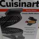 Cuisinart Waffle Maker, 1250W Round Classic Waffle Iron, 5-Setting Adjustable Browning Control, WMR-CANAS, Brushed Stainless