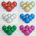 Christmas Ball Ornaments 60mm 24ct Essential Tree Balls Decorations Shatterproof Decor Plastic Christmas Ornaments Balls Party Decorations (Glitter-6cm/6color)