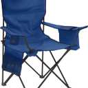 Coleman Portable Camping Chair with 4-Can Cooler, Cushioned Seat & Back with Side Pockets & Cup Holder, Carry Bag Included, Great for Camping, Tailgating, Firepits, Patio, & More, 24 Inches X 18.1 Inches X 7 Inches