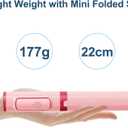 Selfie Stick, Foldable Cellphone Tripod with Remote, Travel Tripod for iPhone Series Android, Video Recording - Pink