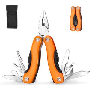 14-in-1 Multitool Pliers, Portable MINI Multitool Pliers Pocket Knife Gifts for Men on Father's Day Christmas, (EDC) Pocket Multi Tools for Outdoor, Garden, Camping, Hiking