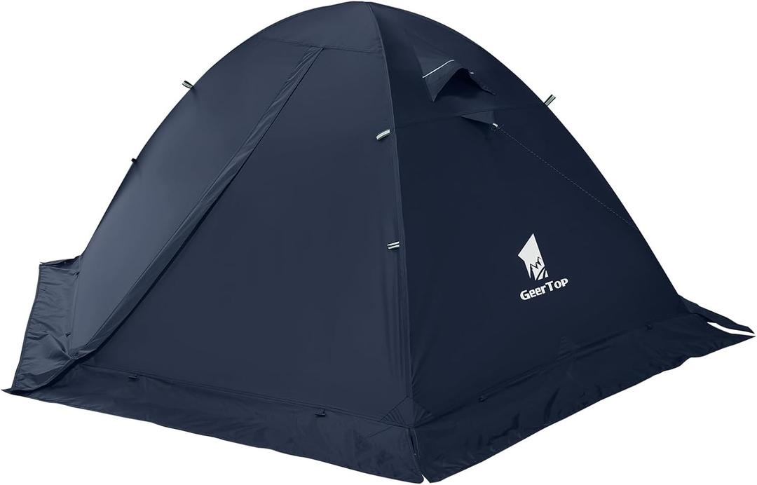 GEERTOP Ultralight 2 Person Backpacking Tent 4 Season Waterproof Camping Tent Double Layer Cold Weather Easy Set Up Tents for Family Camp, Hiking, Hunting Outdoor Mountaineering Travel (Night Blue)