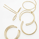 Gold Bangles Set – Stackable Minimalist Bracelets For Women – Lightweight Daily Wear Jewelry.