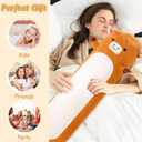 Large Highland Cow Stuffed Animal,33.5 Long Highland Cow Plush,Cute Plushies Animal Body Pillow,Kawaii Plush Toys Animals Gift,Sleeping Hugging Pillow Cushion for Kids Adults Birthday