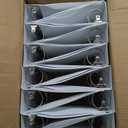 Office Essentials Economy View 3 Ring Binders, 3" Round Rings, 3.5" Spine, 460-Sheet Capacity, White Binders (12-Pack of 03430)